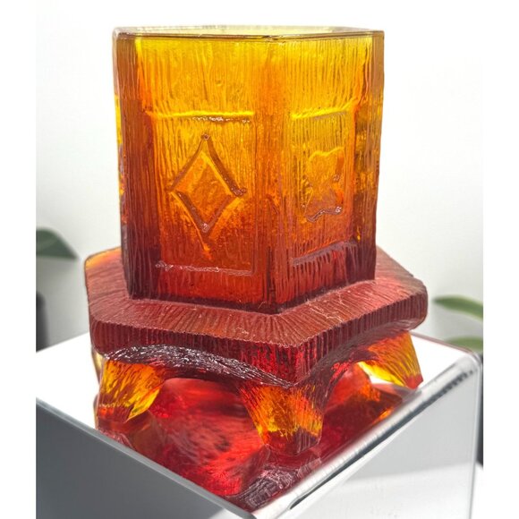 Amberina Pagoda Fairy Lamp Bottom Only - Picture 7 of 8